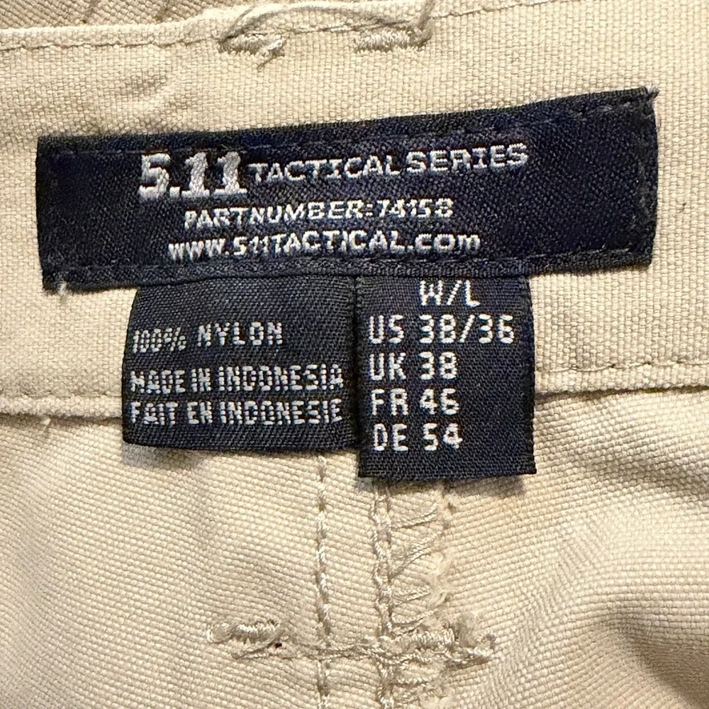 5.11 Tactical Nylon Taclite Cargo Pants 74158 Beige Men's Size 38 x 36 - Picture 3 of 11
